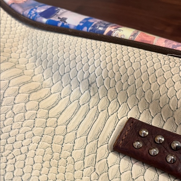 Consuela Cream and Brown Tote Bag - Picture 7 of 8